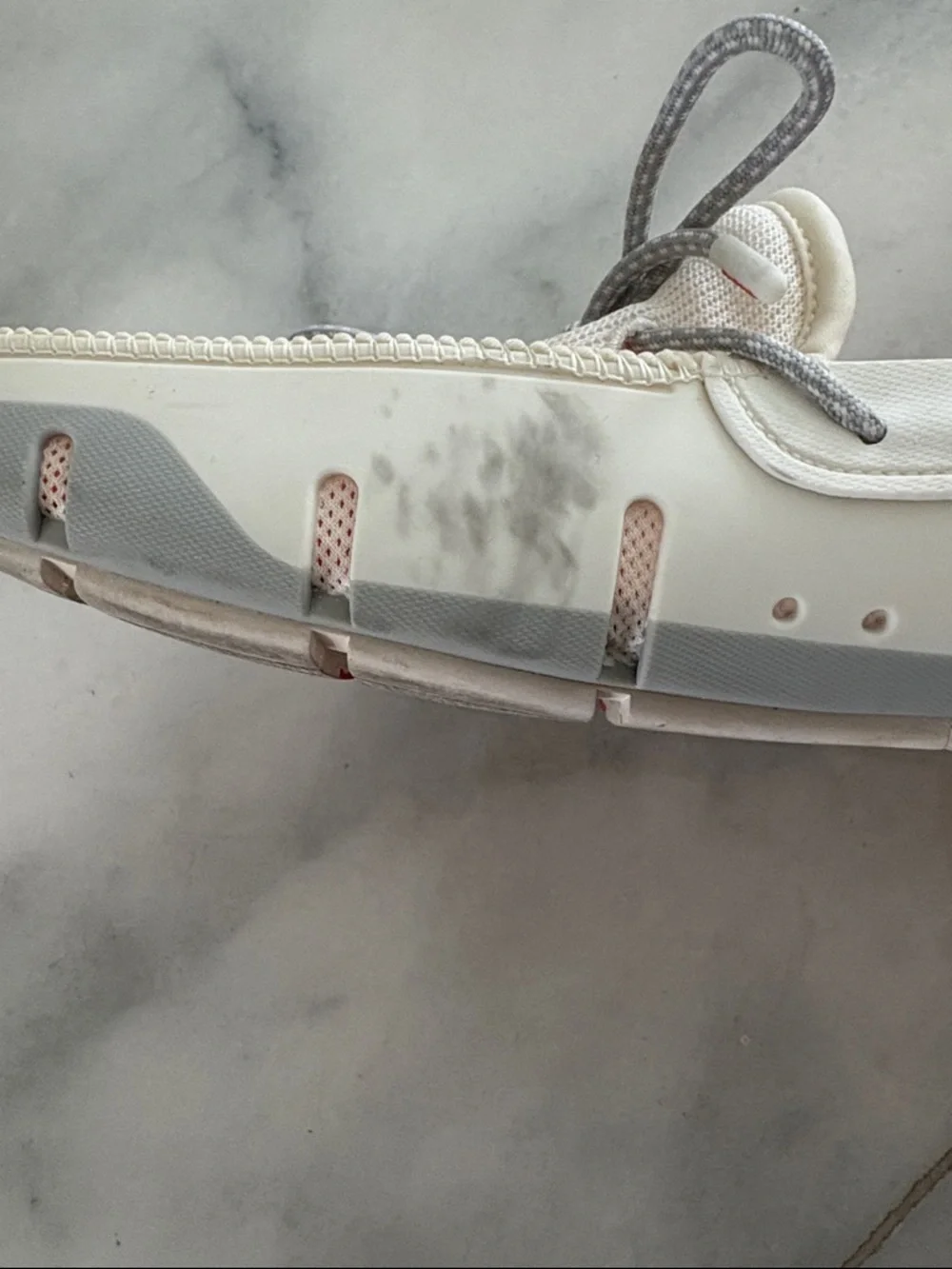 Swims Men’s Cream and Silver Mesh Boat Shoes